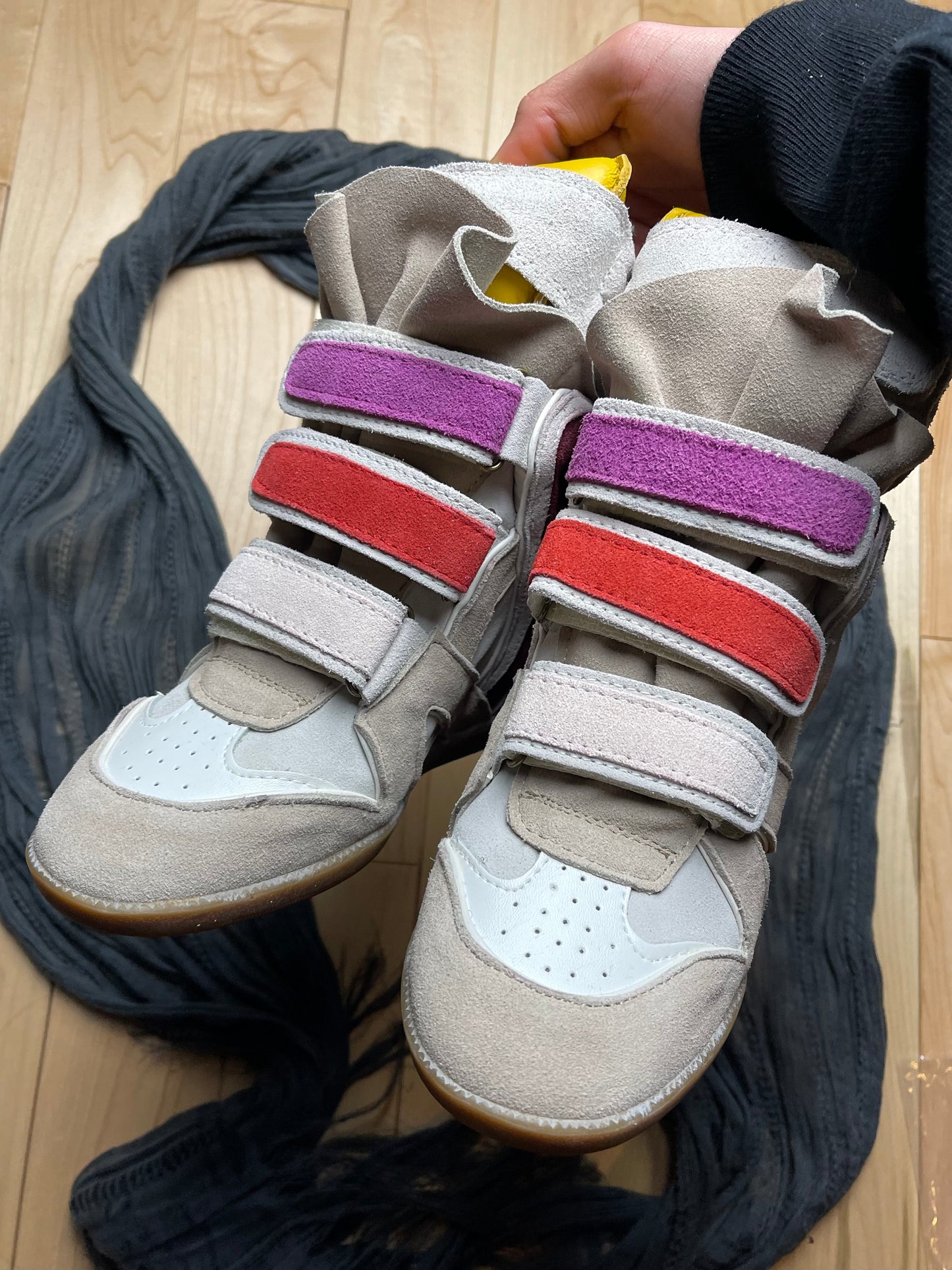 Isabel Marant Triple Strap High Top Sneakers