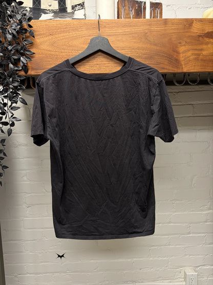 Saint Laurent Black V-Neck Cropped Fit T-Shirt