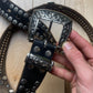 Tornado Mart Studded Black Leather Belt