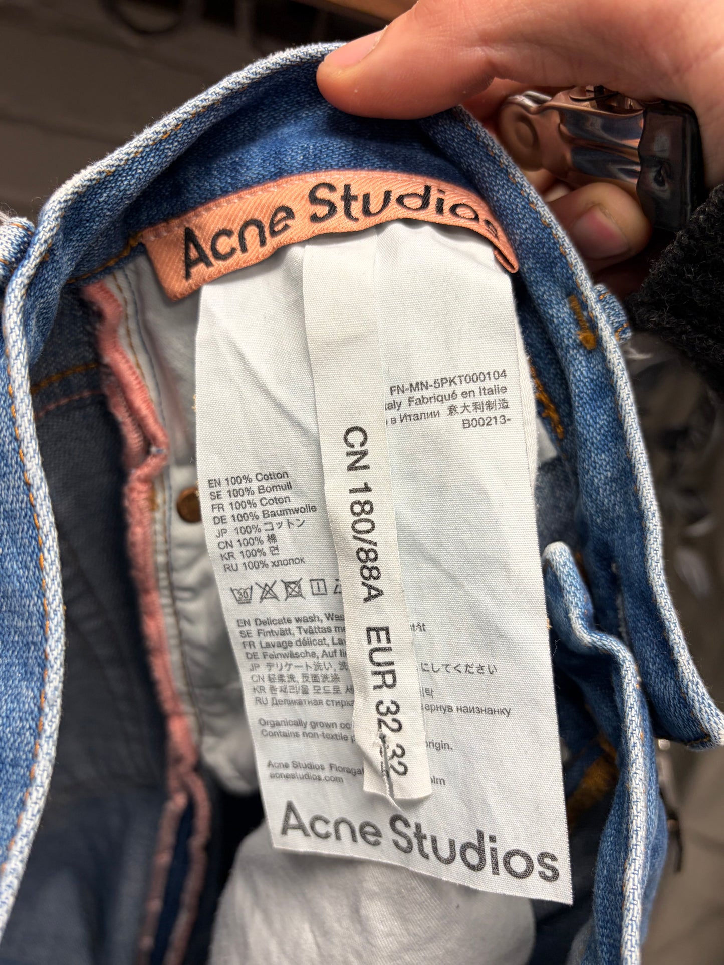 Acne Studios ‘2021M’ Flared Leg Washed Blue Denim