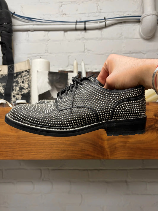 Saint Laurent ‘William 25’ Studded Black Leather Derbys