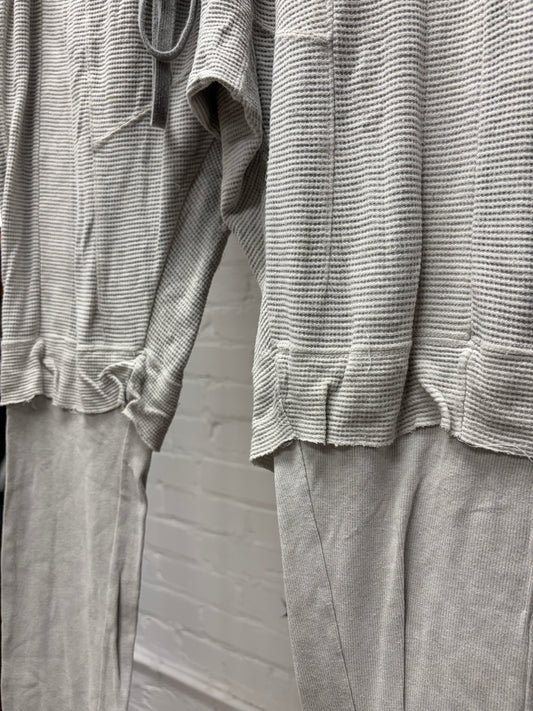 SS2014 Julius Layered Cotton/Thermal Drawstring Jogger Pants