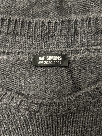 AW2020 Raf Simons Cropped ‘RS’ Logo Cropped Knit Sweater