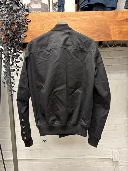SS2017 Rick Owens ‘Walrus’ Patchwork Black Cotton Canvas Bomber Jacket