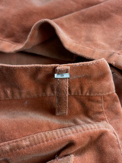 Dior Homme by Hedi Slimane Orange Corduroy Flared Pants