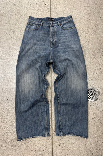 2023 Balenciaga Baggy ‘Slate Blue’ Wide Leg Denim