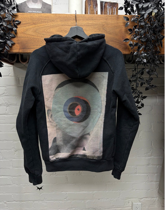 RAF by Raf Simons ‘Records’ Black Back Print Zip-Up Hoodie