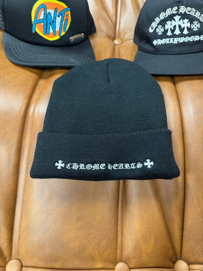 Chrome Hearts Mattyboy ‘Lips’ Black Logo Beanie