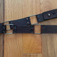 Jil Sander Geometric Silver ‘Bar’ Brown Calfskin Leather Belt