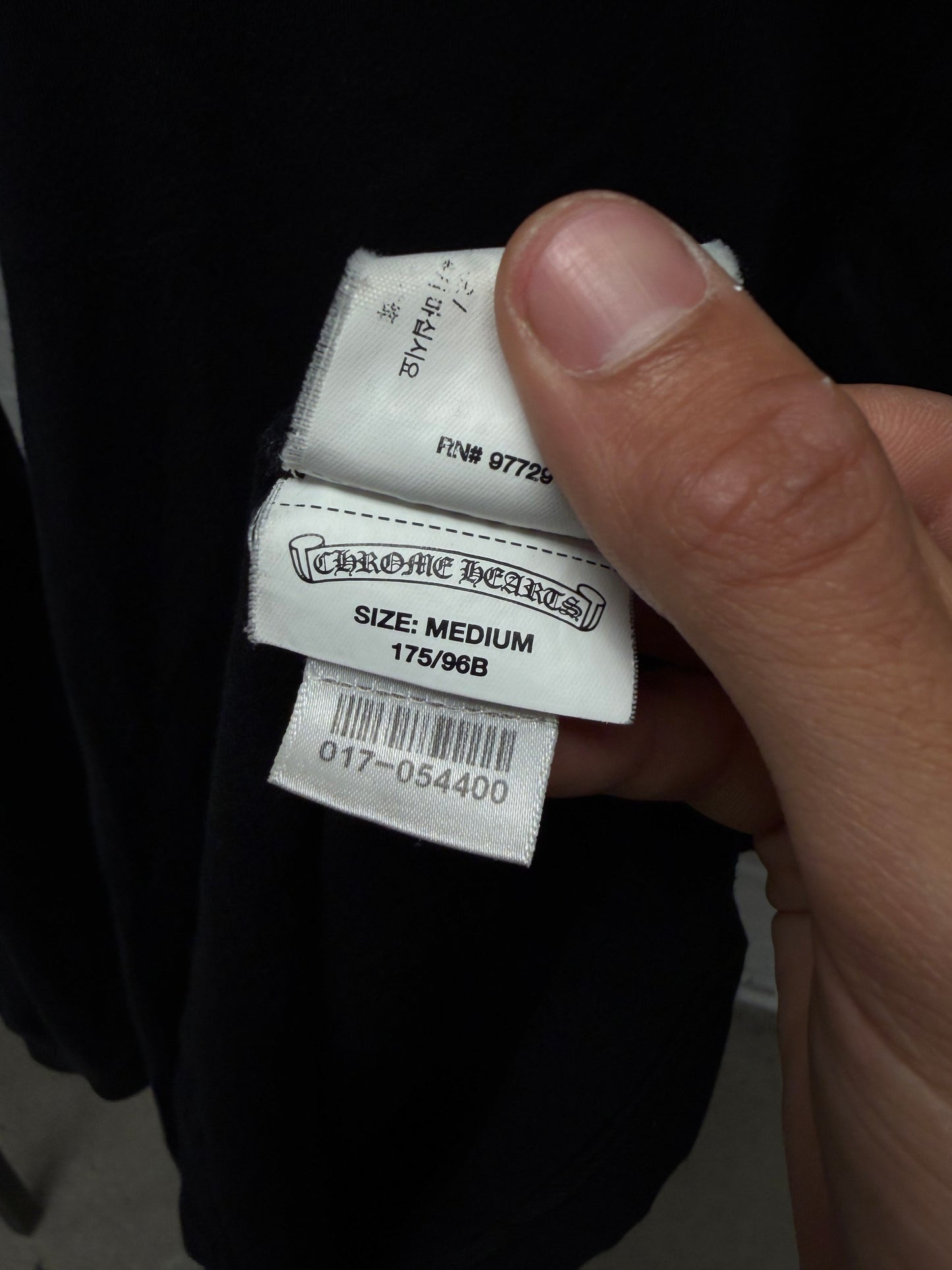 Chrome Hearts ‘Scroll Logo’ Black/White Long Sleeve Shirt