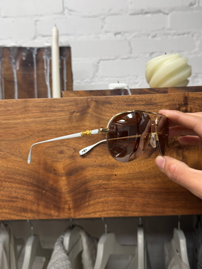 Chrome Hearts ‘Stains’ 18K Gold Aviator Sunglasses
