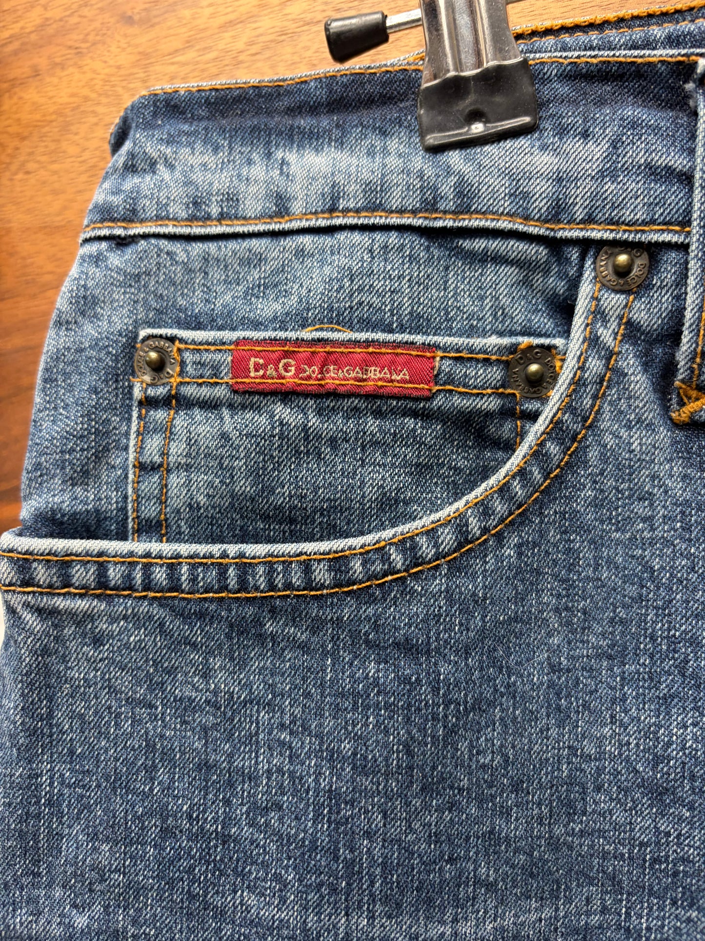 2000s Dolce & Gabbana Classic Blue Wide Leg Denim