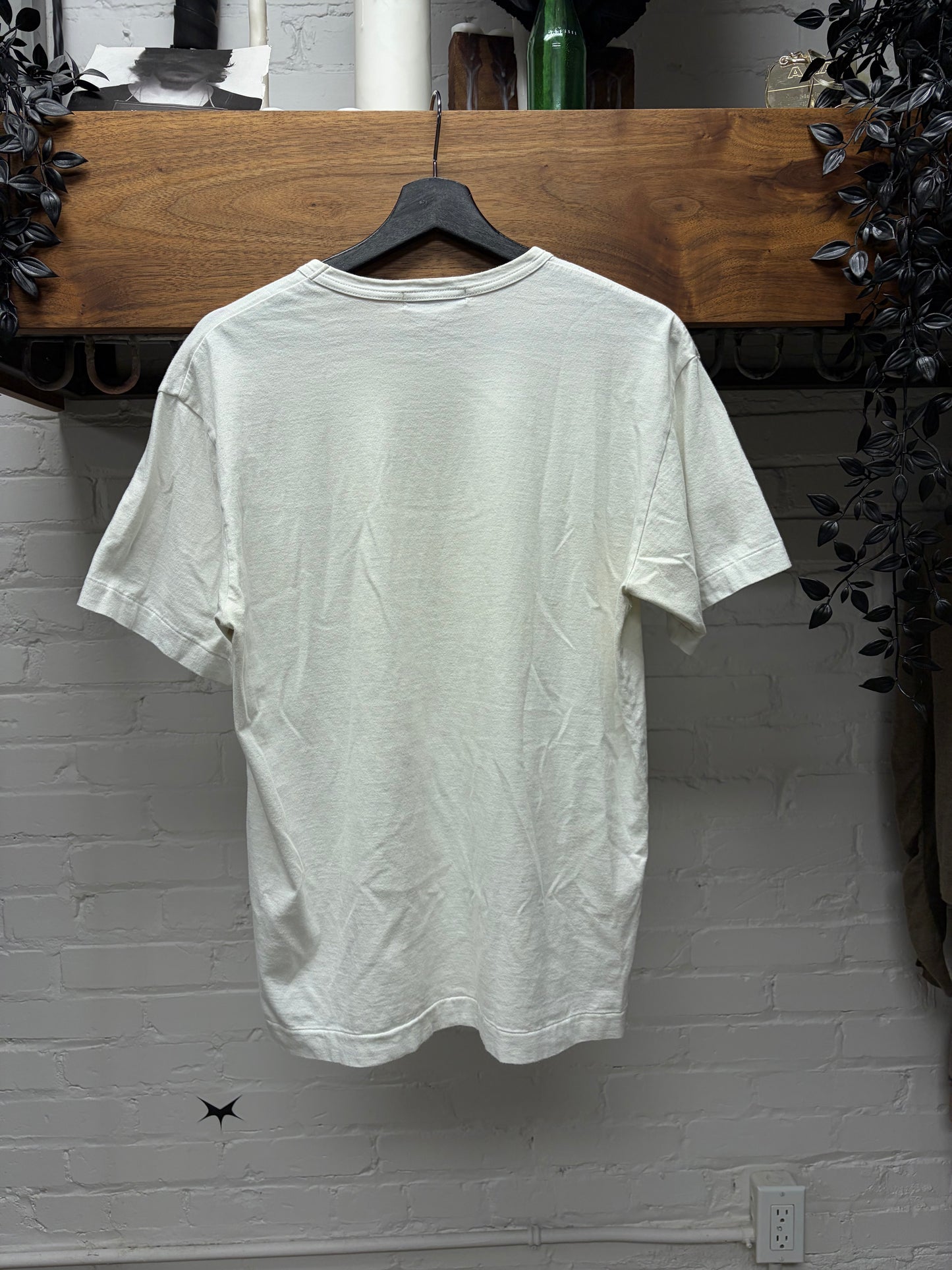 2019 Comme Des Garçons Homme Plus ‘Wear your Freedom’ X patch White Graphic T-Shirt