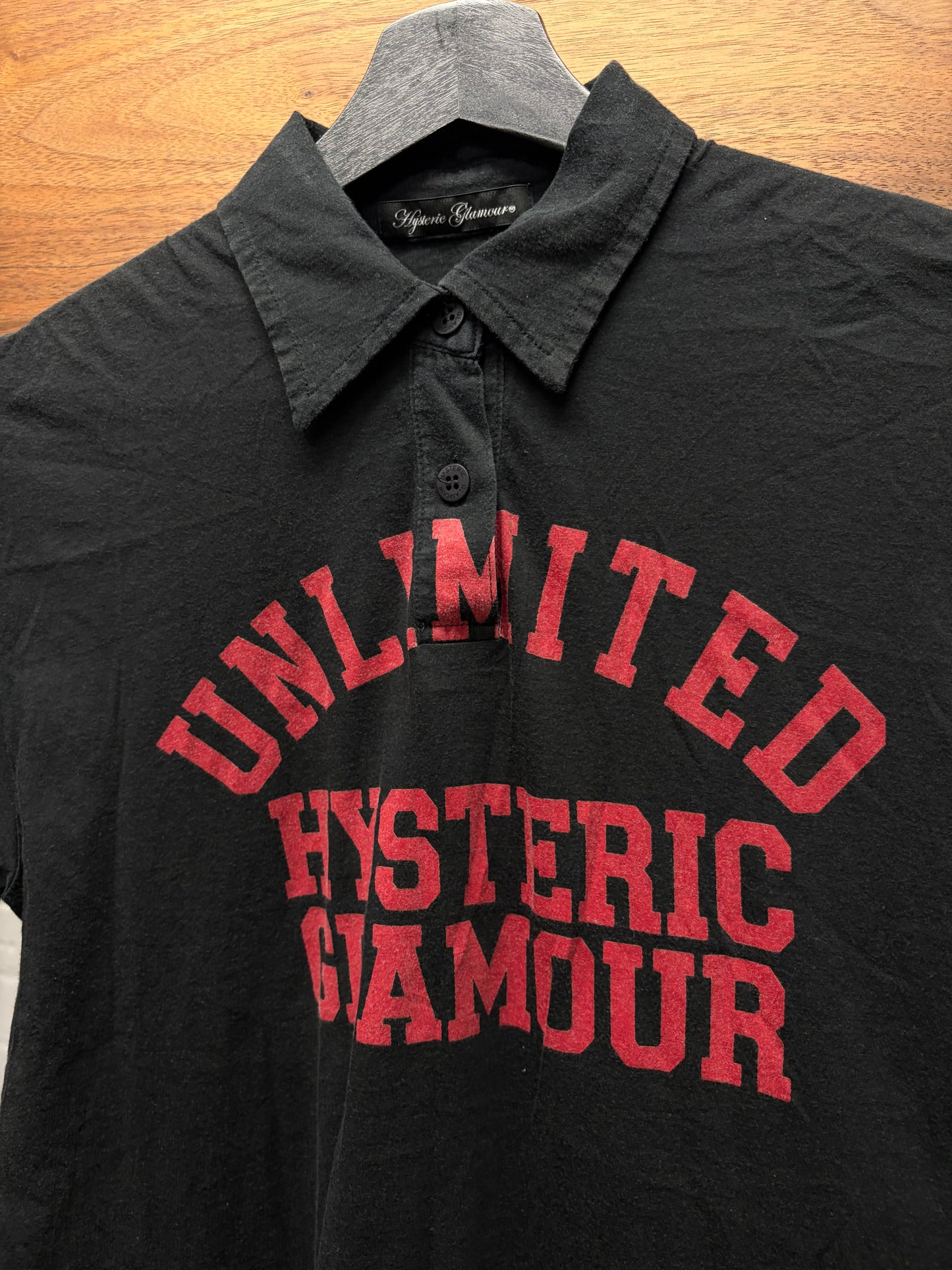 Hysteric Glamour ‘Unlimited’ Chest Print Red/Black Polo