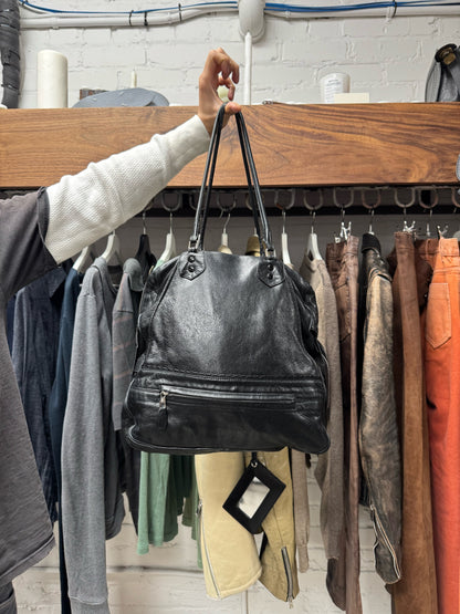 2003 Balenciaga ‘Matrix’ Parachute Black Leather Shoulder Bag