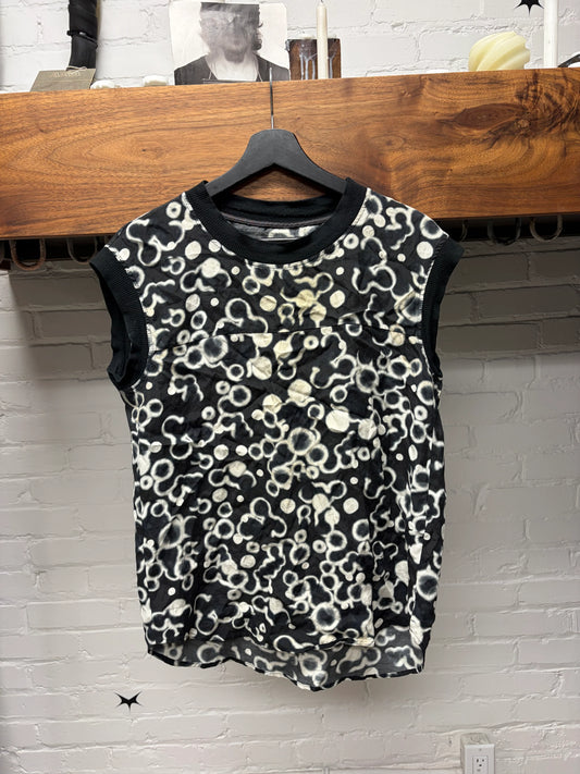 SS2014 Maison Margiela Sleeveless Black Full Print Top