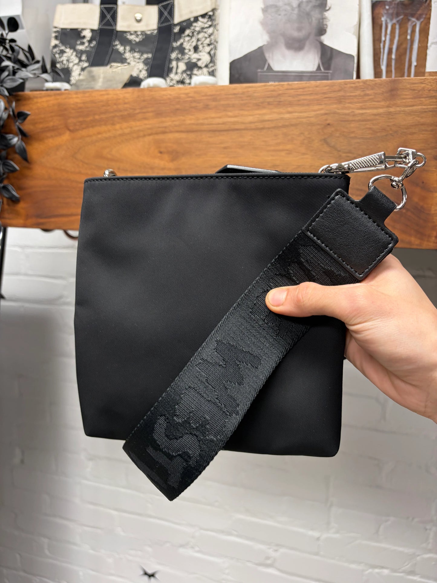 Vivienne Westwood ‘Orb Logo’ Black Nylon Crossbody Bag