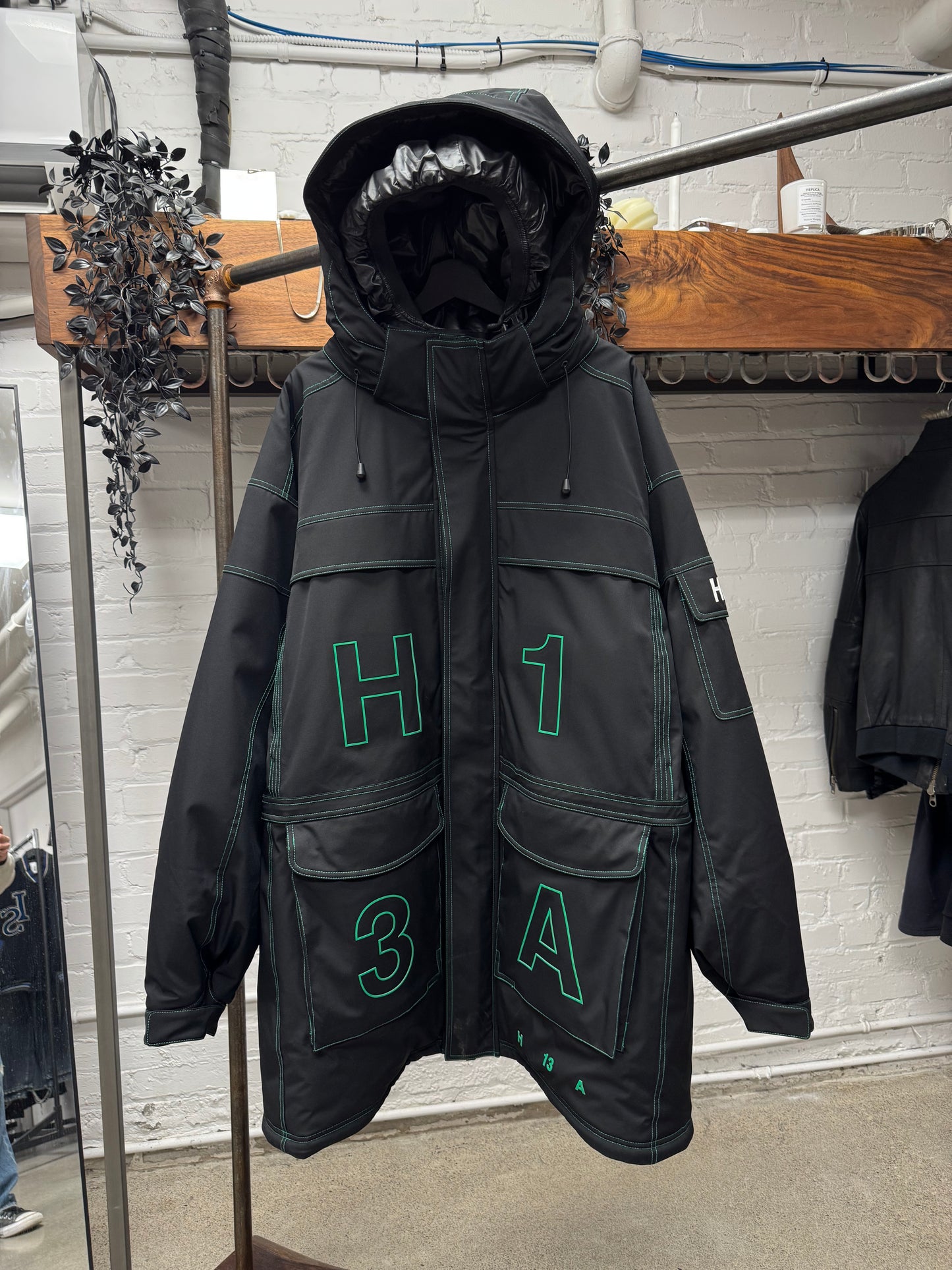 Hood by Air Down Filled ‘H31A’ Full Length Black Parka