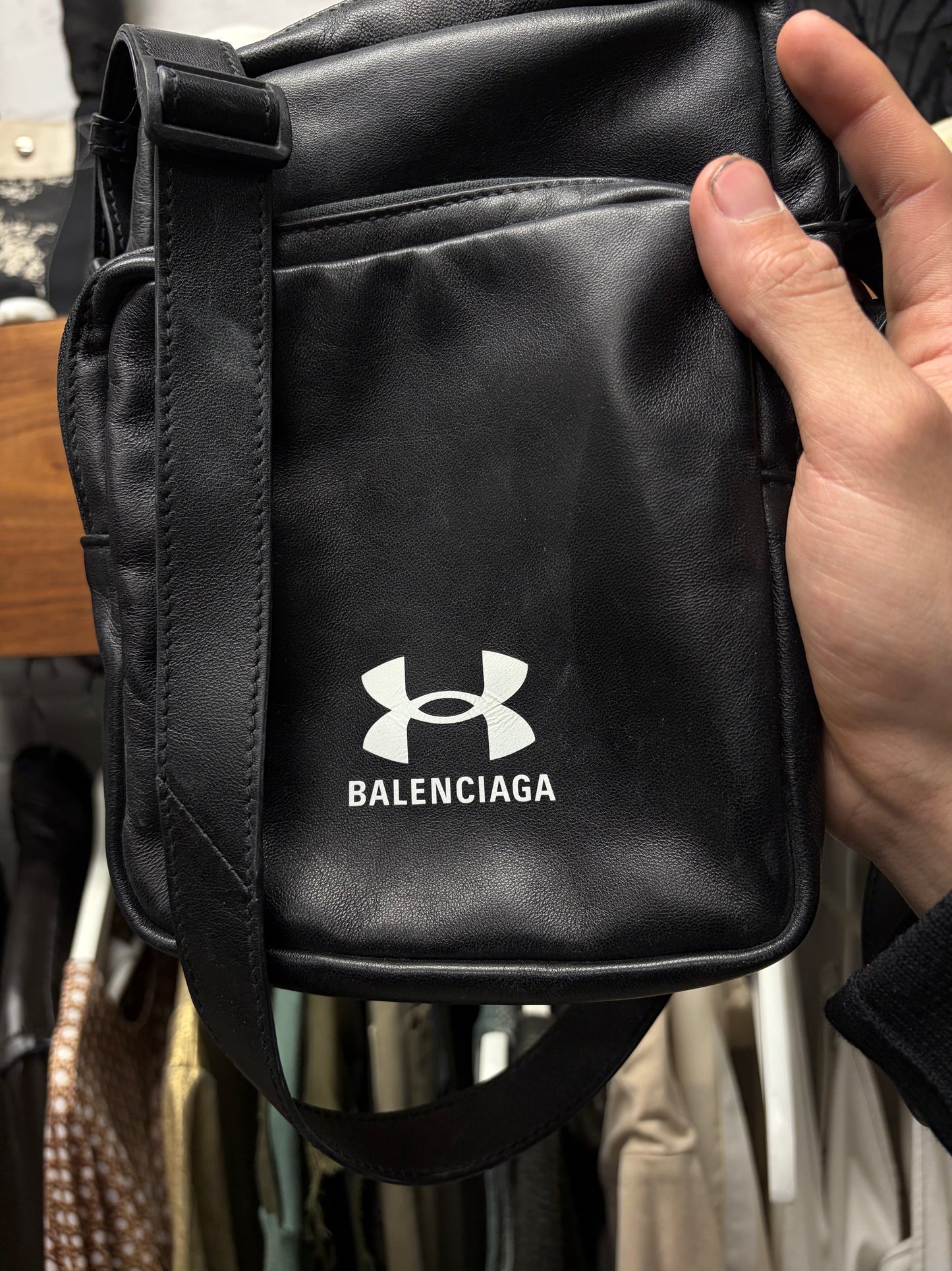 SS2025 Balenciaga x Under Armour Leather Side-Bag