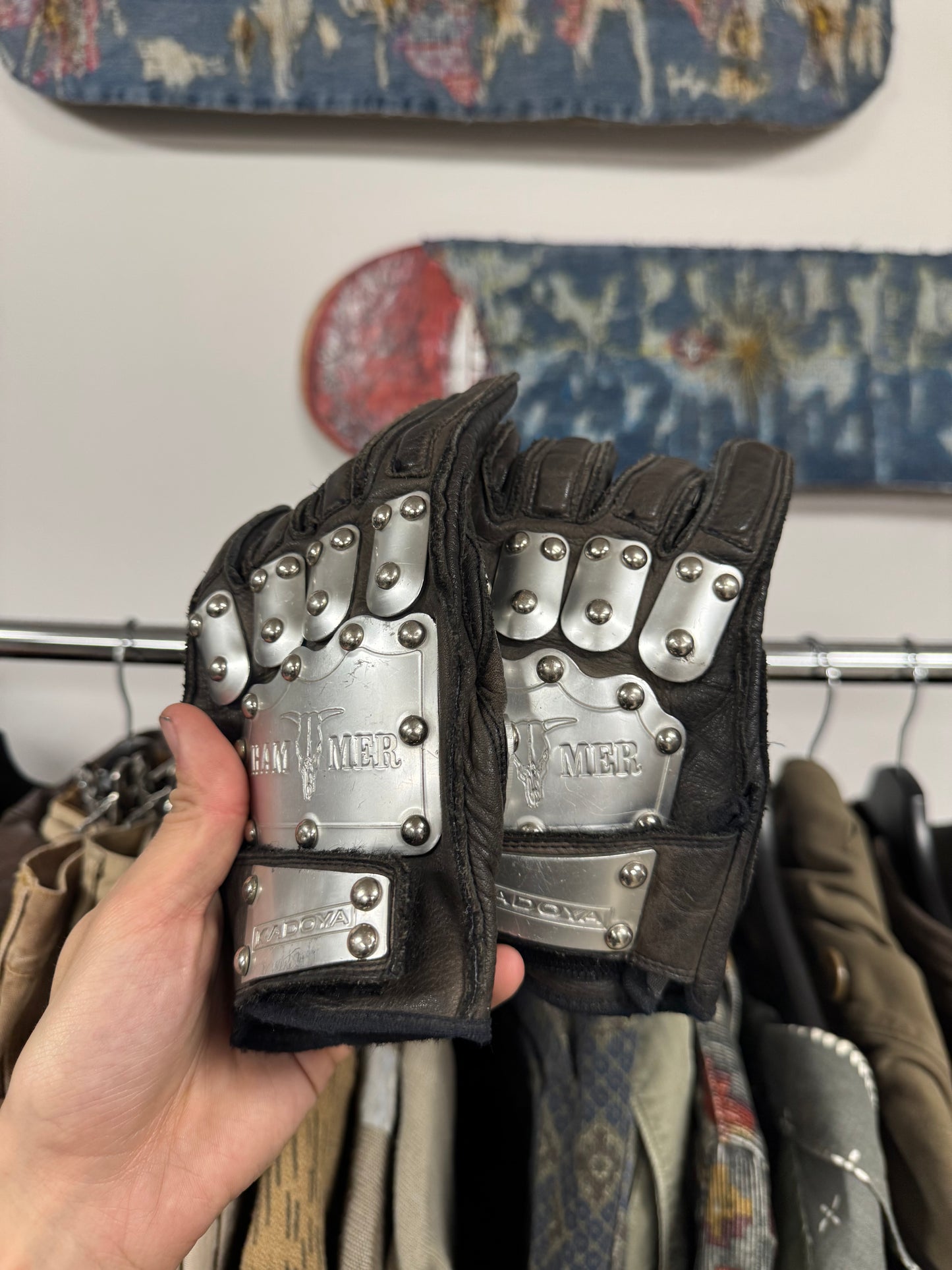 Kadoya K’s Leather ‘Hammer’ Armoured Gloves