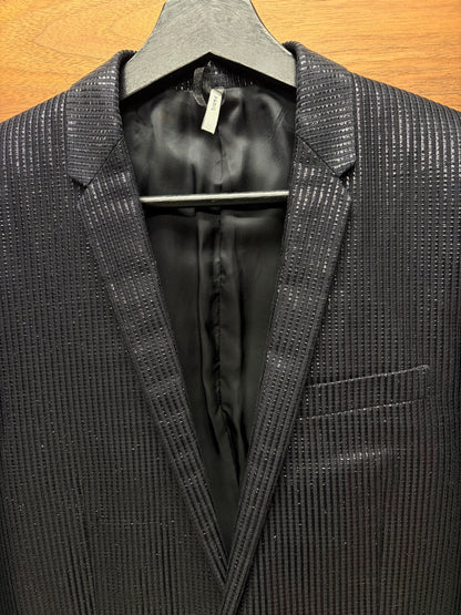 AW2009 Dior Homme ‘Angles’ Sequin Glitter Effect Black Runway Blazer
