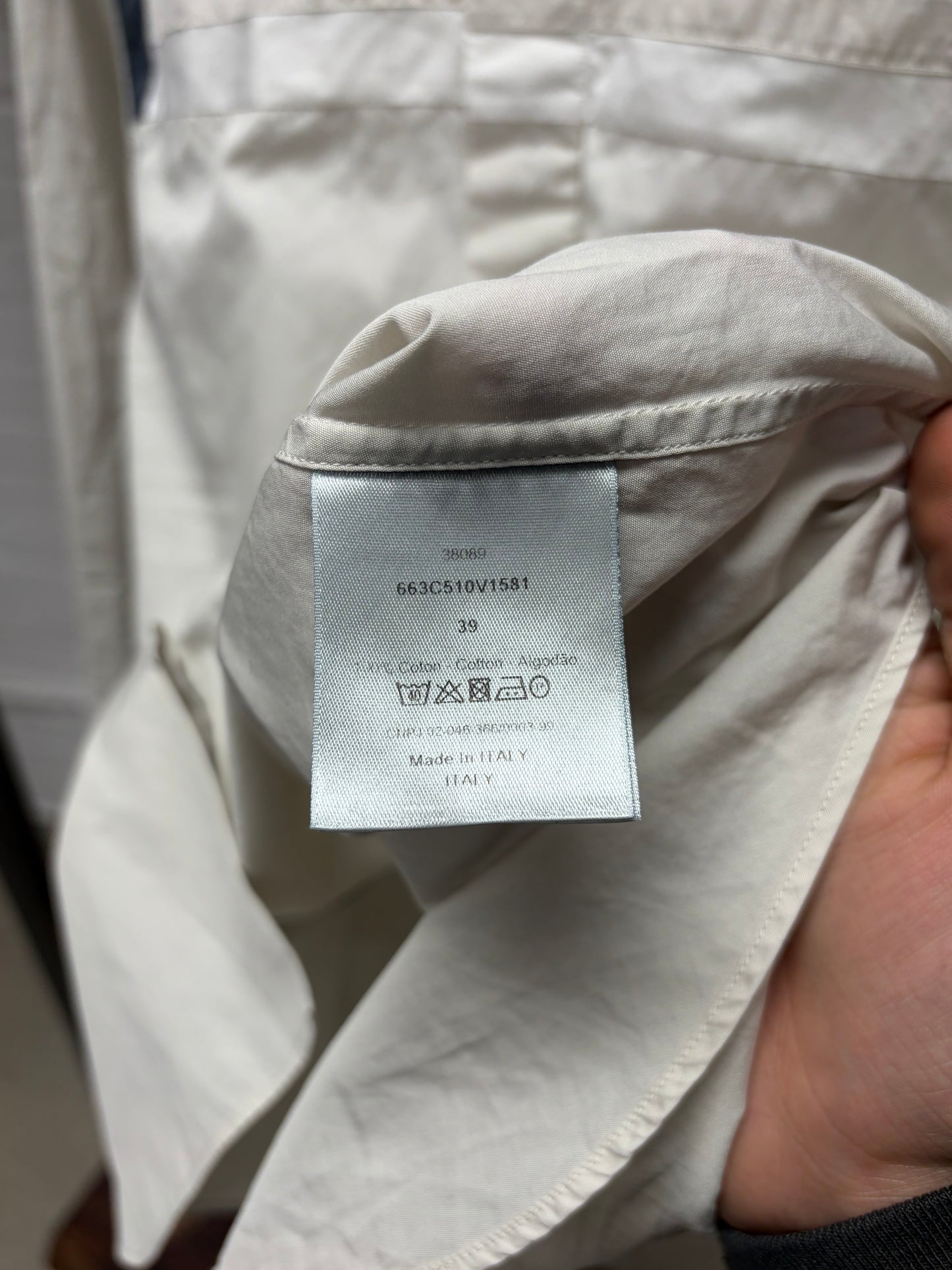 SS2014 Dior Homme by Kris Van Assche ‘Tape Seam’ Panelled Button Up Shirt