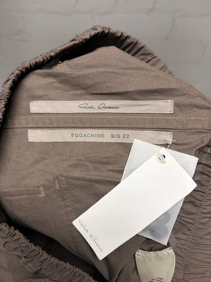 SS2022 Rick Owens ‘Fogachine’ Dust Brown ‘Pod’ Shorts