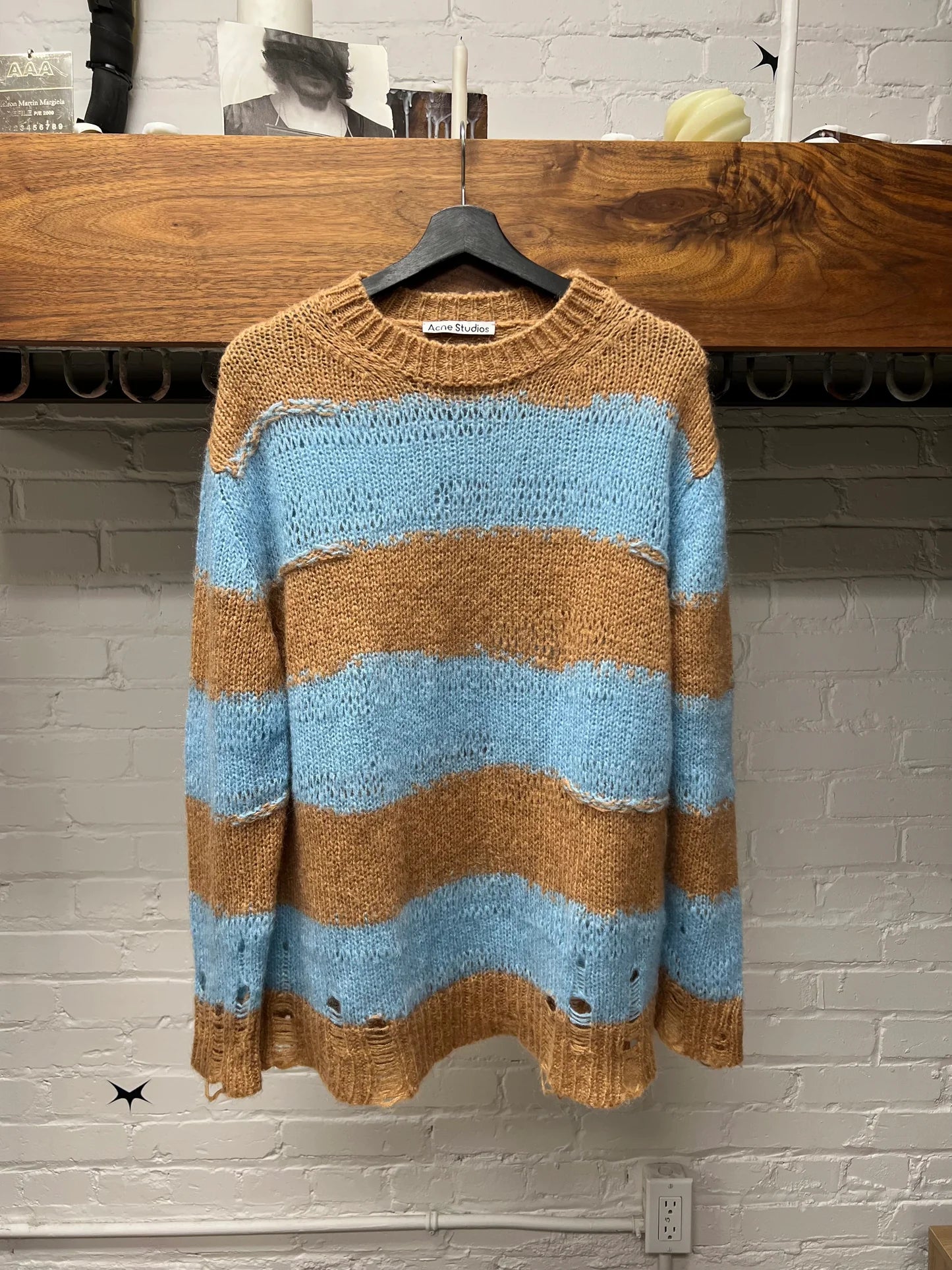 Acne Studios Alpaca/Mohair Striped Knit Sweater