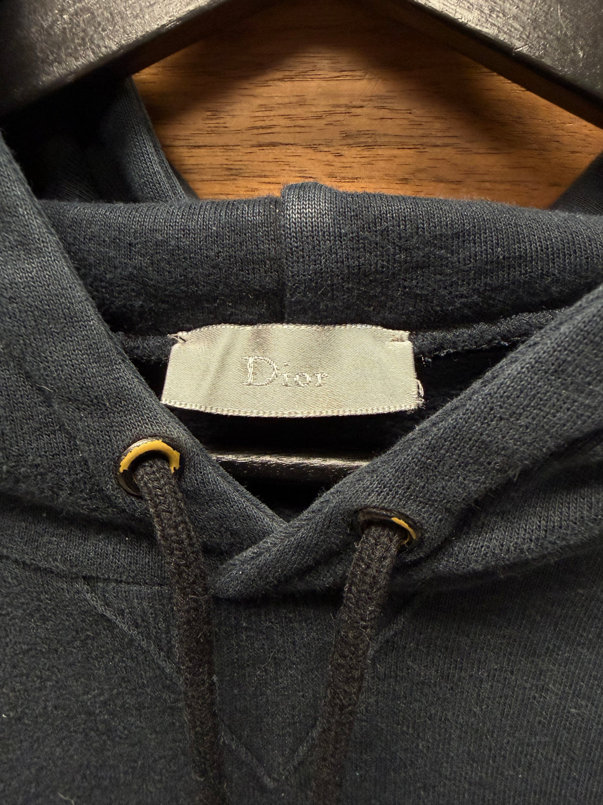 AW2007 Dior Homme by Hedi Slimane ‘Navigate’ Black Bee Embroidered Logo Hoodie