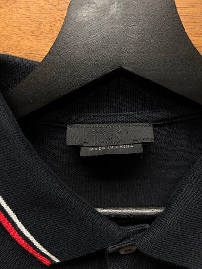 Prada Black/Red ‘Sport Logo’ Cotton Polo