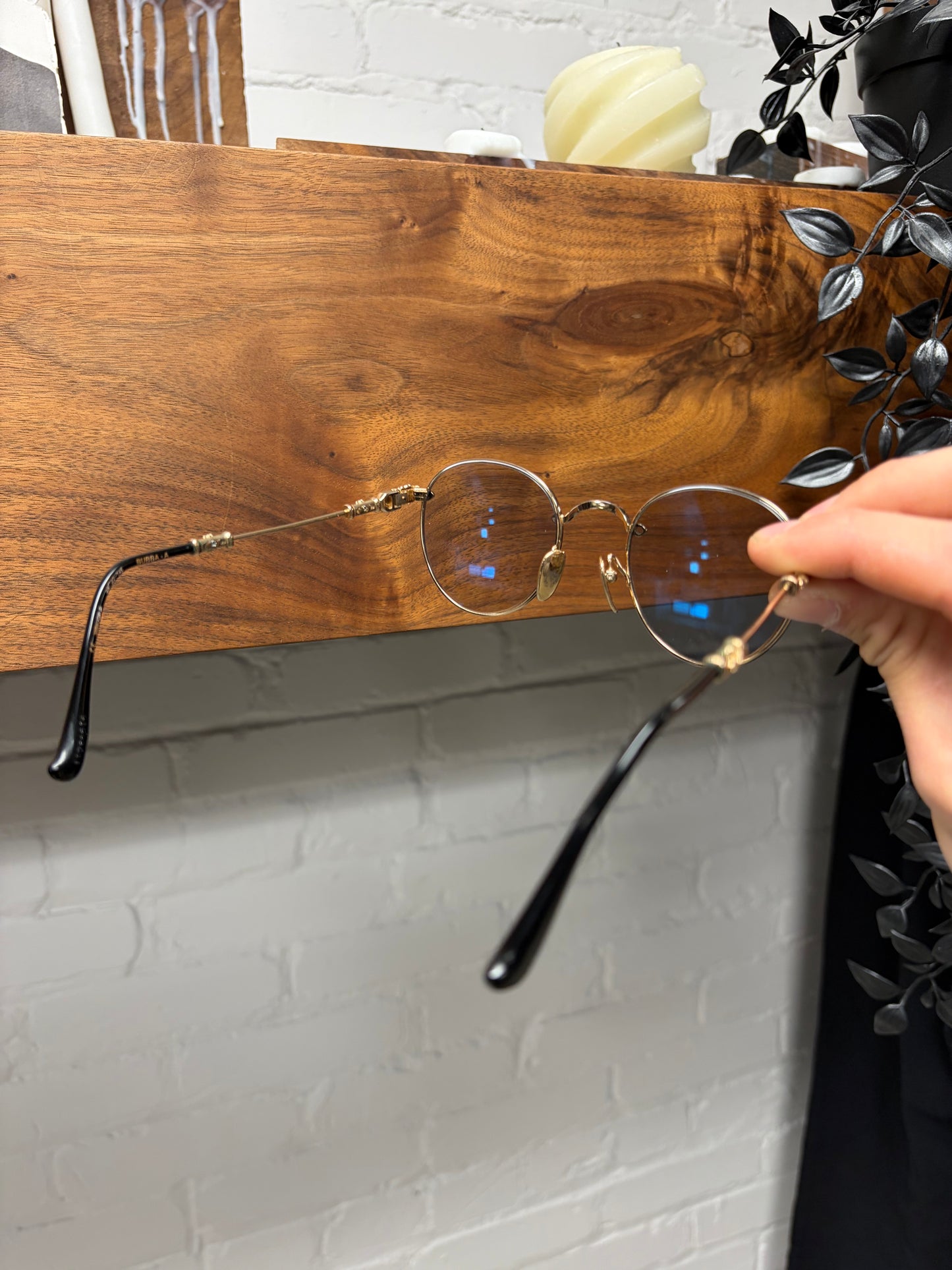 Chrome Hearts ‘Bubba’ 18K Gold Clear/Blue Tint Glasses