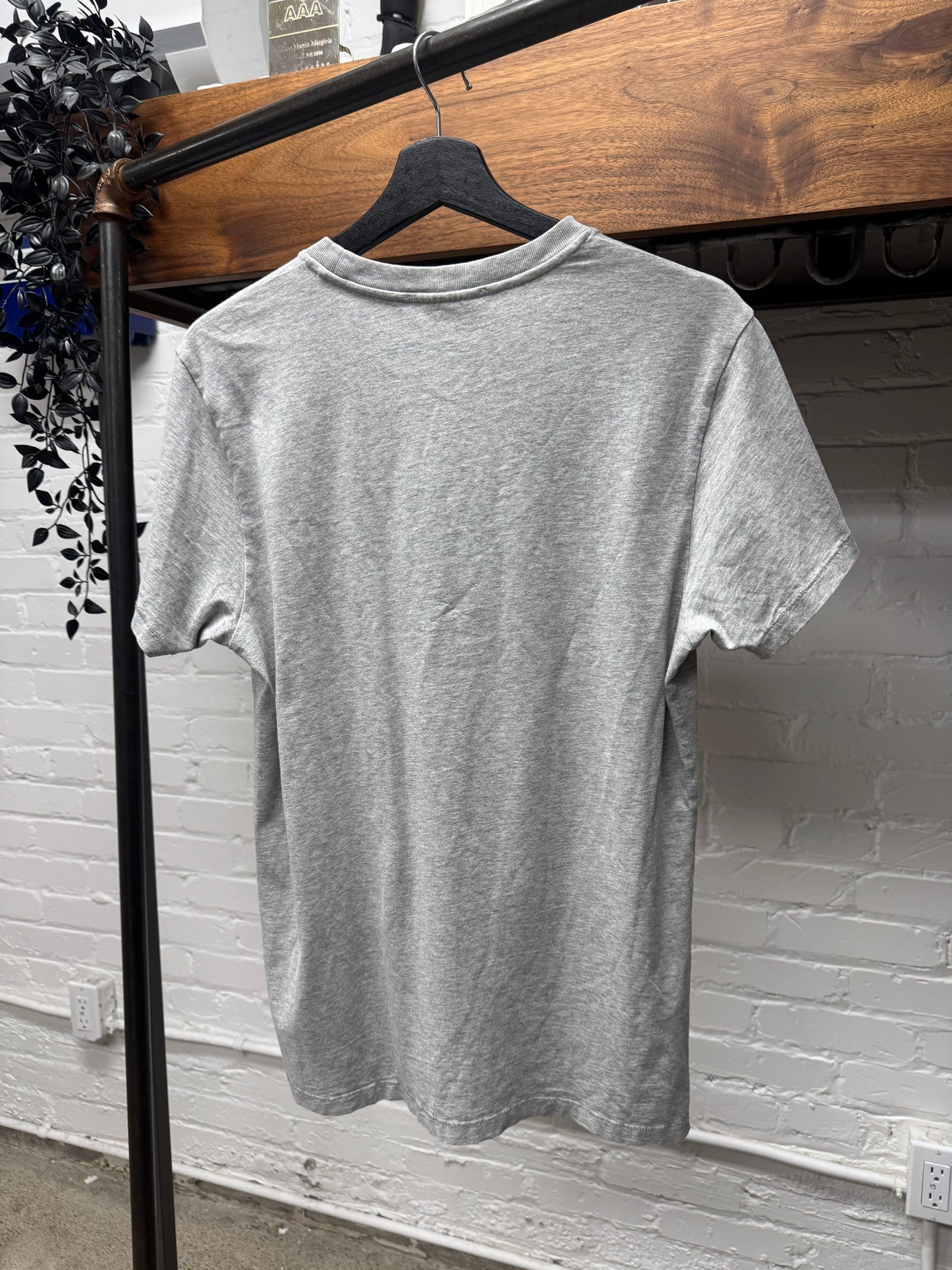 Helmut Lang by Shayne Oliver Grey Logo Short Sleeve T-Shirt