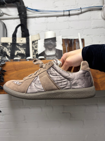 Maison Margiela Taupe Brown ‘G.A.T.’ Suede Low Top Sneakers