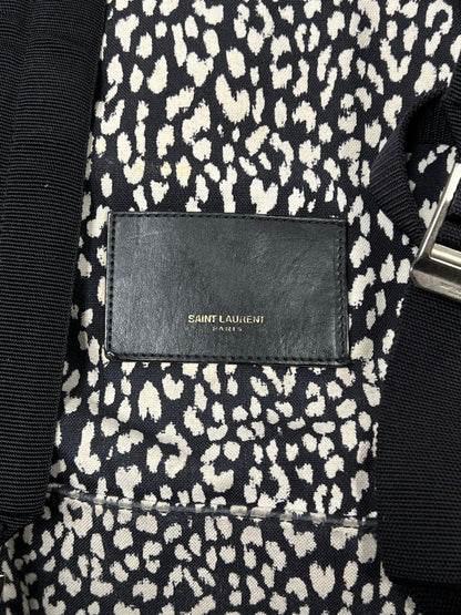Saint Laurent ‘Leopard Print’ Leather/Canvas Backpack