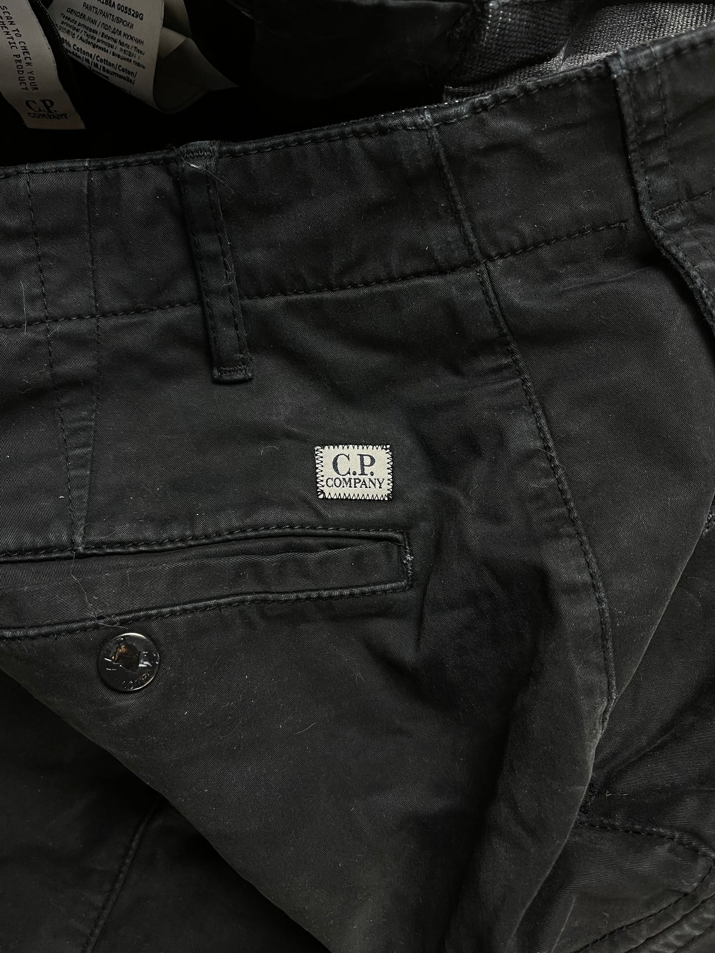 CP Company Black Goggle Cargo Pants