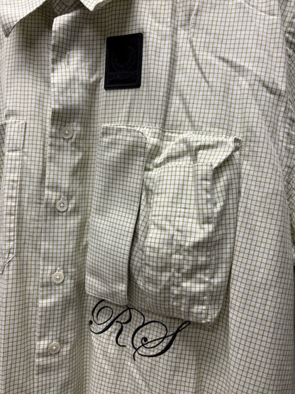 SS2019 Raf Simons x Fred Perry Cargo Pocket Gingham Short Sleeve Button Up Shirt