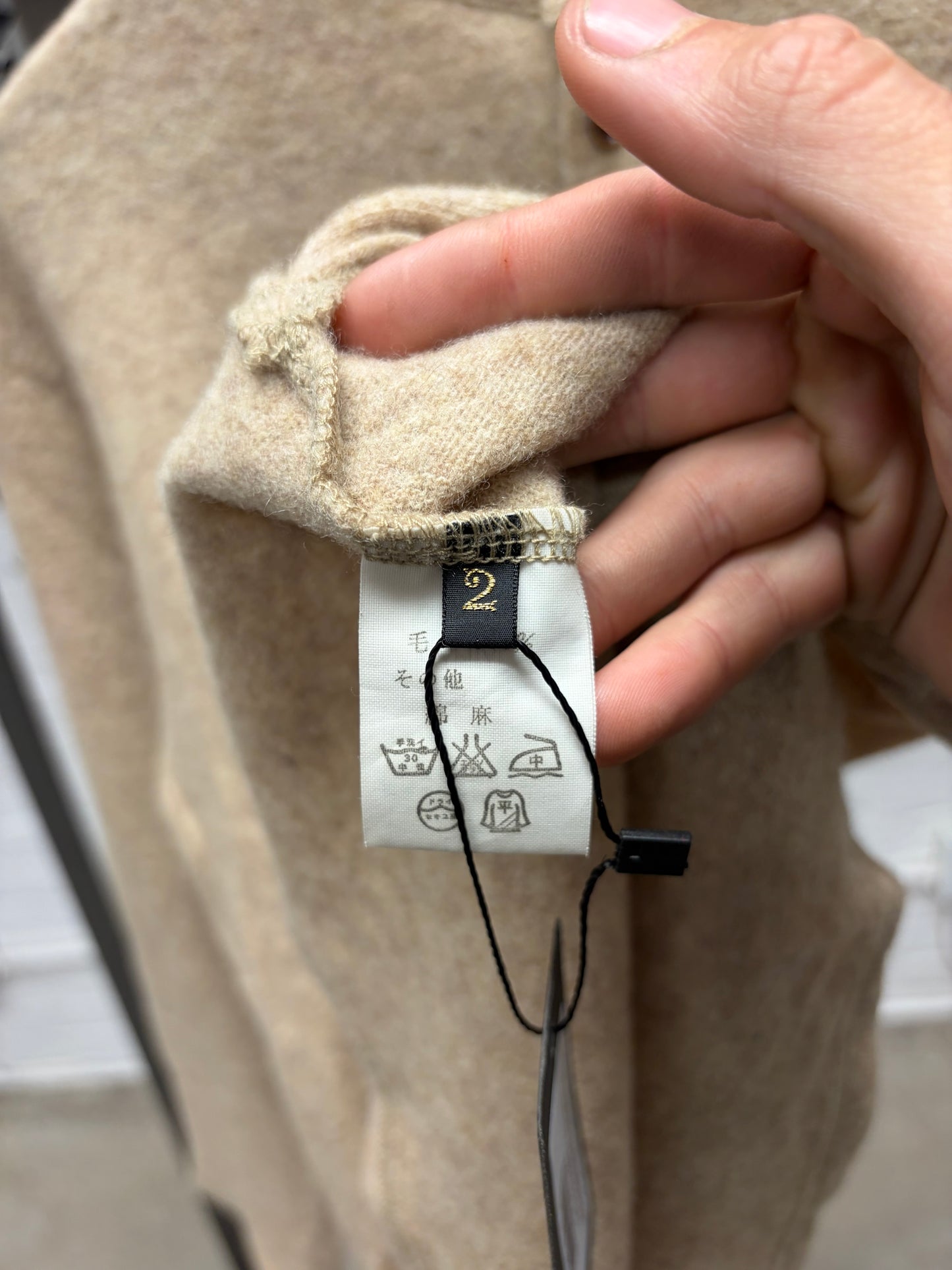 Kapital Brown Wool Button Down Henley Long Sleeve Shirt