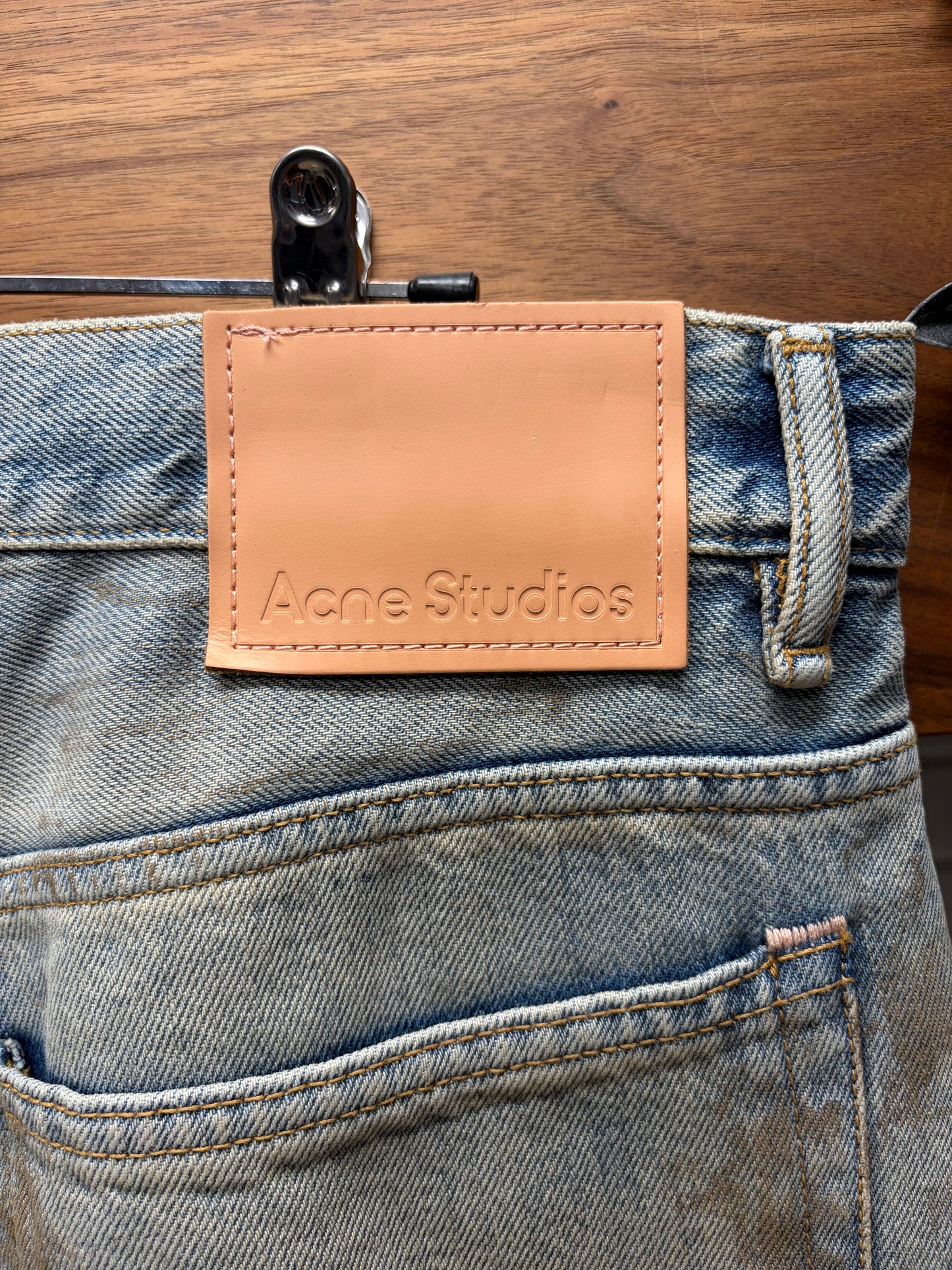 Acne Studios 2021 ‘Dirt Wash’ Blue Flared Cut Denim