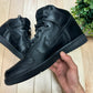 Nike ‘Triple Black’ Leather Dunk High Sneakers