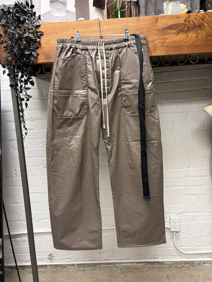 Rick Owens DRKSHDW Glossy 'Dust' Drop Crotch Heavy Drawstring Pants