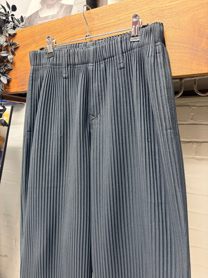 Issey Miyake ‘Homme Plisse’ Dark Grey Pleated Straight Cut Trousers