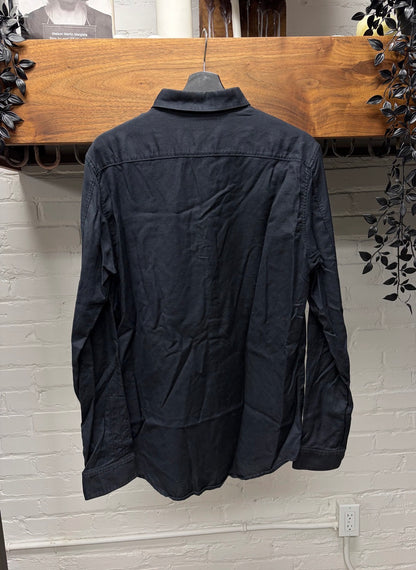 SS2007 Undercover ‘Purple’ Embroidered U Logo Black Button Up Shirt
