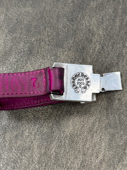 Chrome Hearts Nubuck Leather ‘Harness’ Cross Bracelet