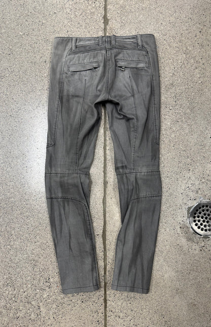 Balmain Grey Skinny Cut Biker Denim