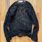 Autumn Winter 1999 Comme Des Garcons Loose Gauge Distressed Mesh Sweater.