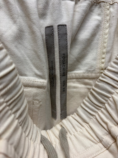 SS2022 Rick Owens ‘Fogachine’ Milk Drop Crotch Drawstring Shorts