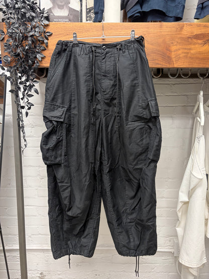 Needles ‘Balloon Cut’ Black Cotton Cargo Pants