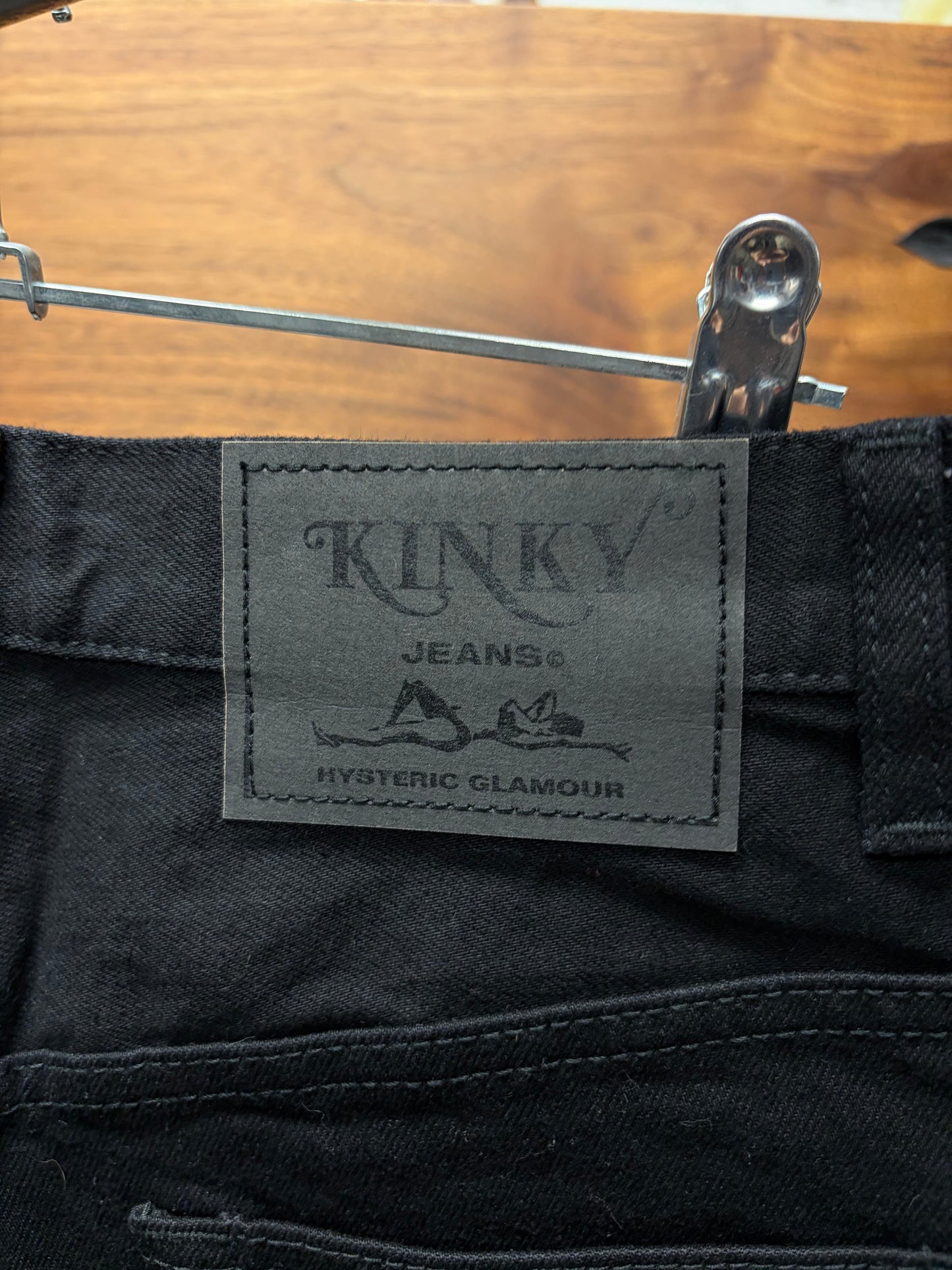 Hysteric Glamour Waxed ‘Snake Print’ Flared Denim