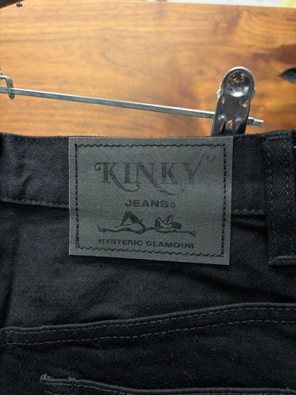 Hysteric Glamour Waxed ‘Snake Print’ Flared Denim