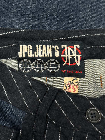 Vintage Jean Paul Gaultier Pinstripe/Denim Hybrid Jeans